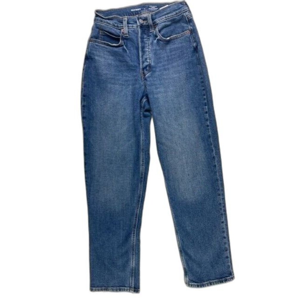 Old Navy Size 0 Womens Jeans Extra High Rise Curvy Straight Button Fly Stretch